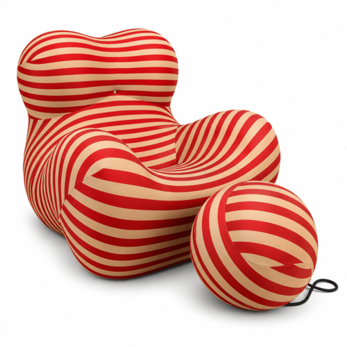GX-C45 RELAXING CHAIR, YELLOW/RED